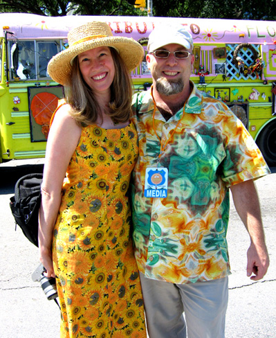 Cynthia and Jay at the Art Car Parade