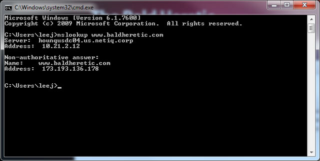 nslookup